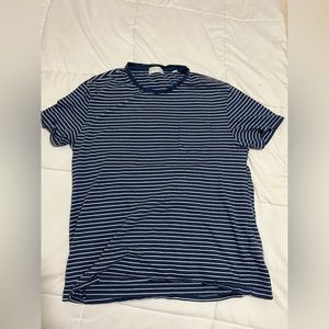 Blue and white striped shirt, brand new, light
